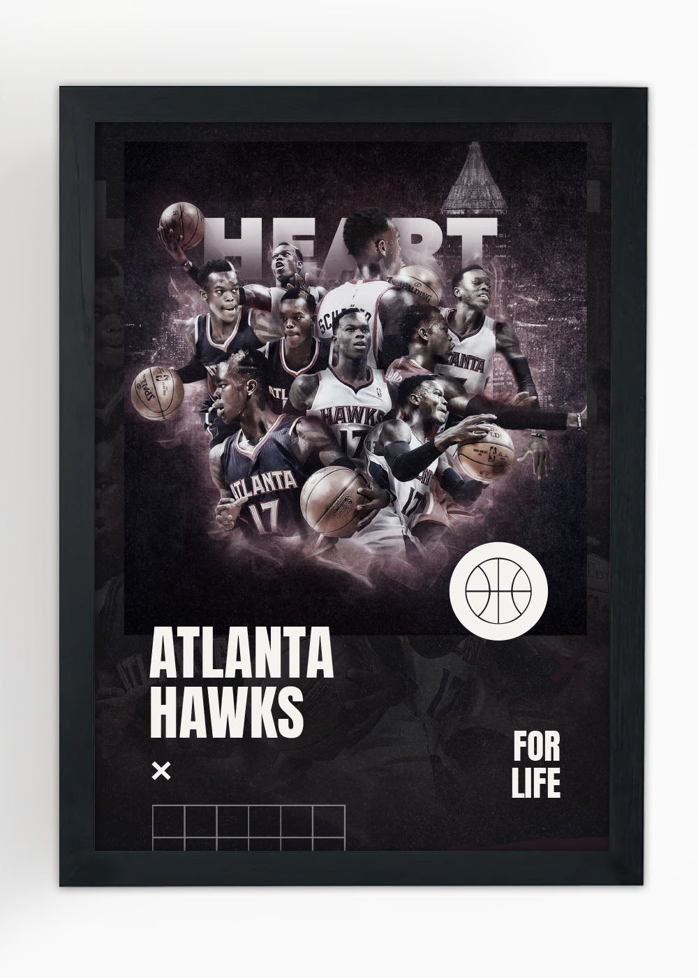 Quadro Decorativo Atlanta Hawks