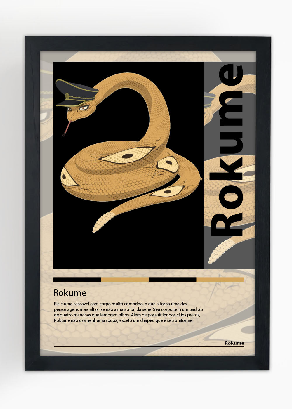 Quadro Decorativo Rokume - Beastars - O Lobo Bom - Com vidro