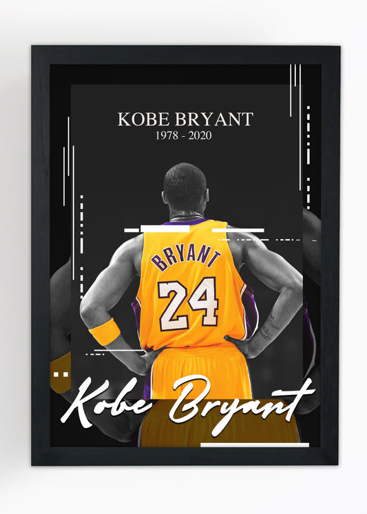 Quadro Decorativo Kobe Bryant - Com vidro