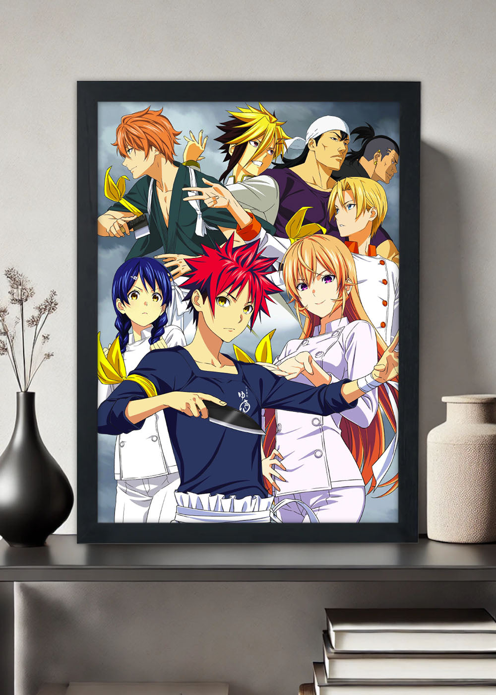 Quadro Food Wars! Shokugeki no Soma - Com vidro