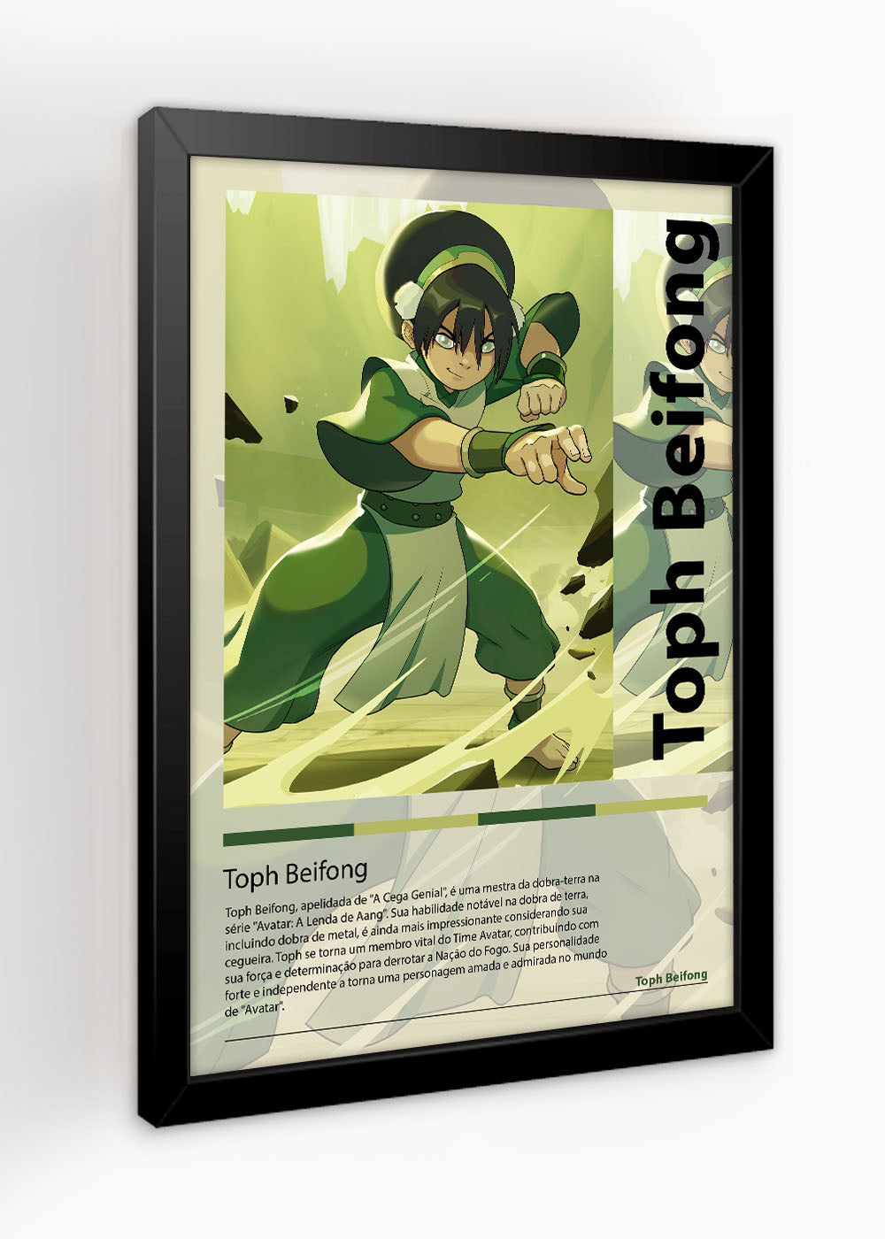 Quadro Decorativo Toph Beifong Avatar A Lenda... - Com vidro