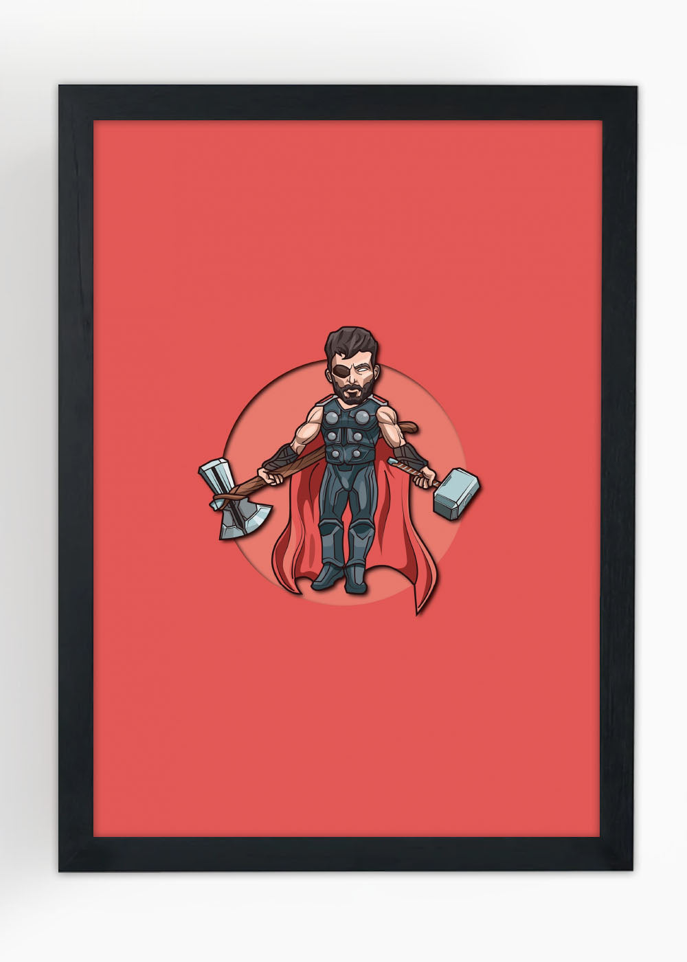 Quadro Decorativo Heroi Marvel - Thor - Com vidro
