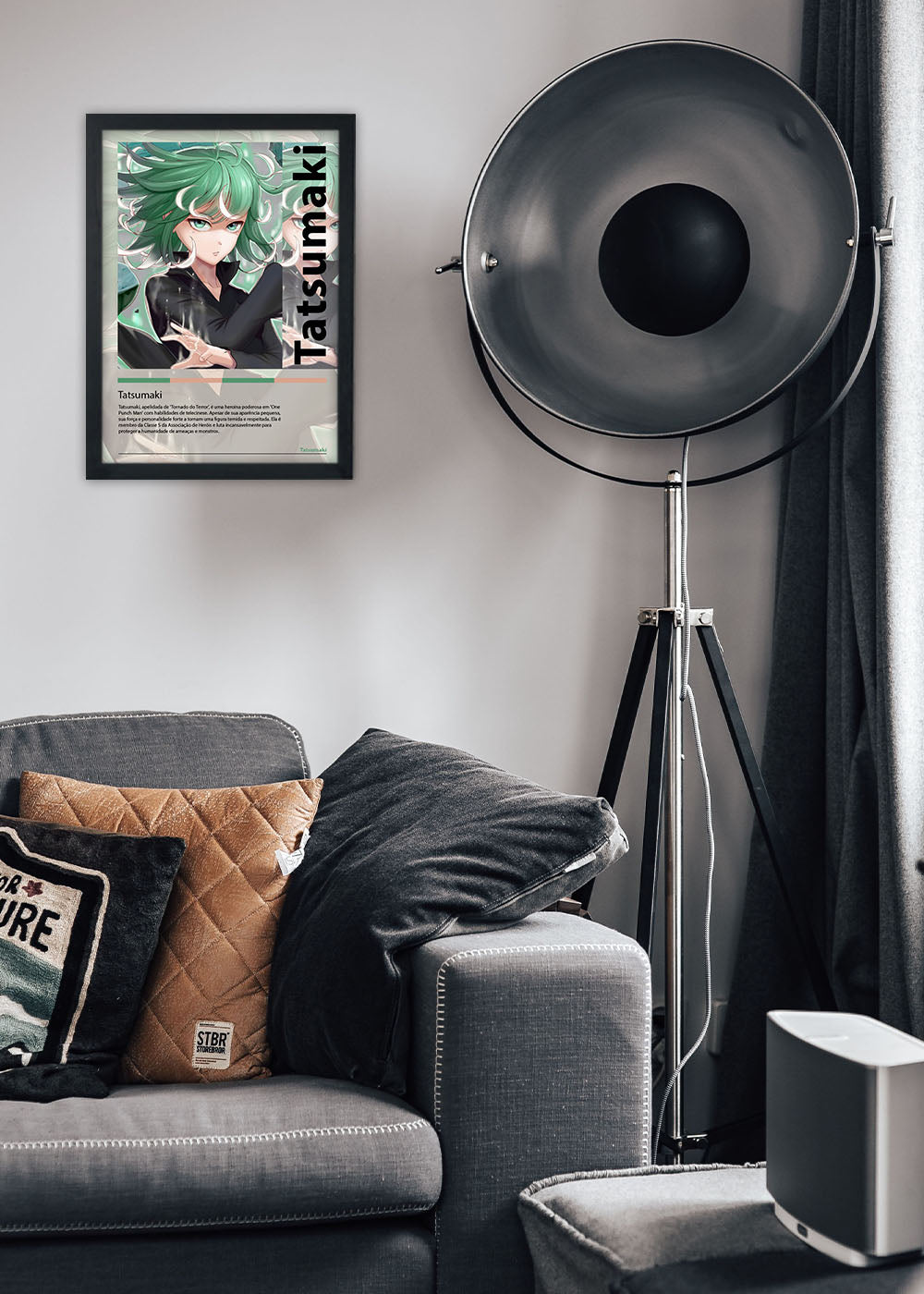 Quadro Decorativo Tatsumaki - One-Punch Man - Com vidro