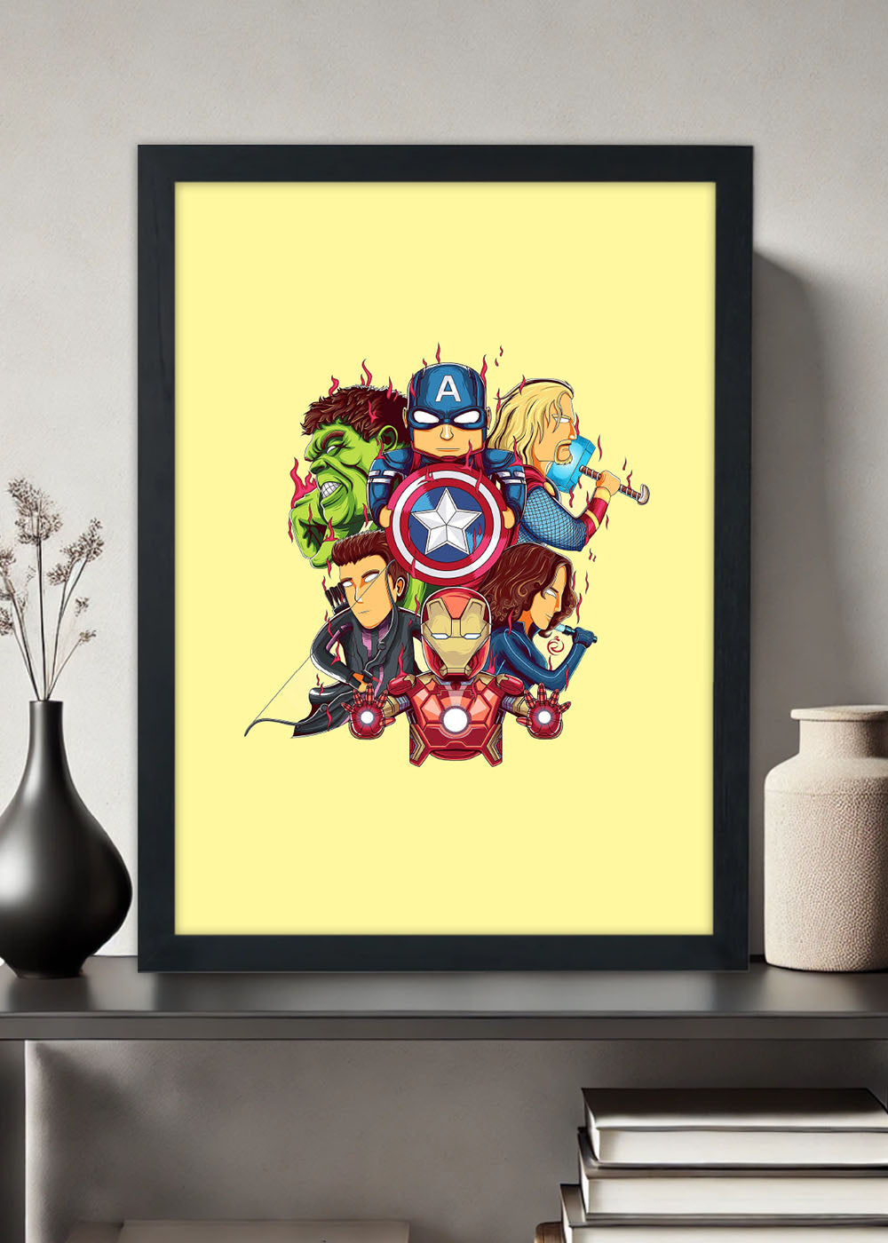 Quadro Decorativo Liga da Justiça - Com vidro