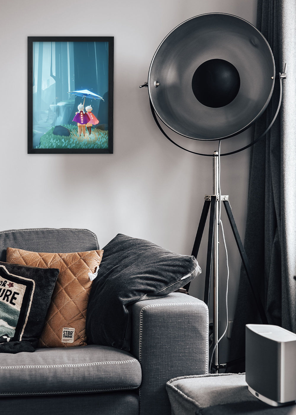 Quadro Sky: Children of the Light - Com vidro