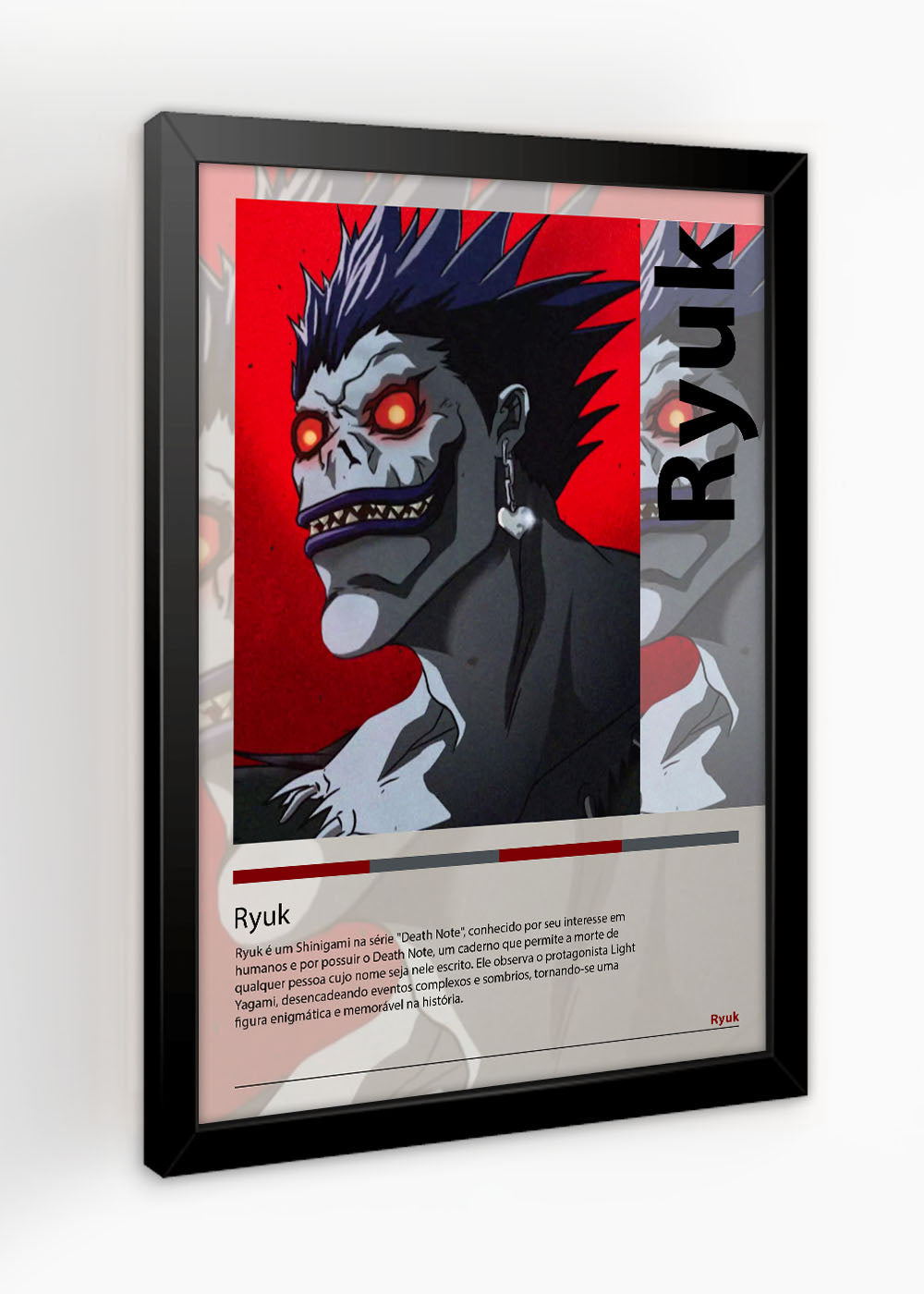 Quadro Decorativo Ryuk - Death Note - Com vidro