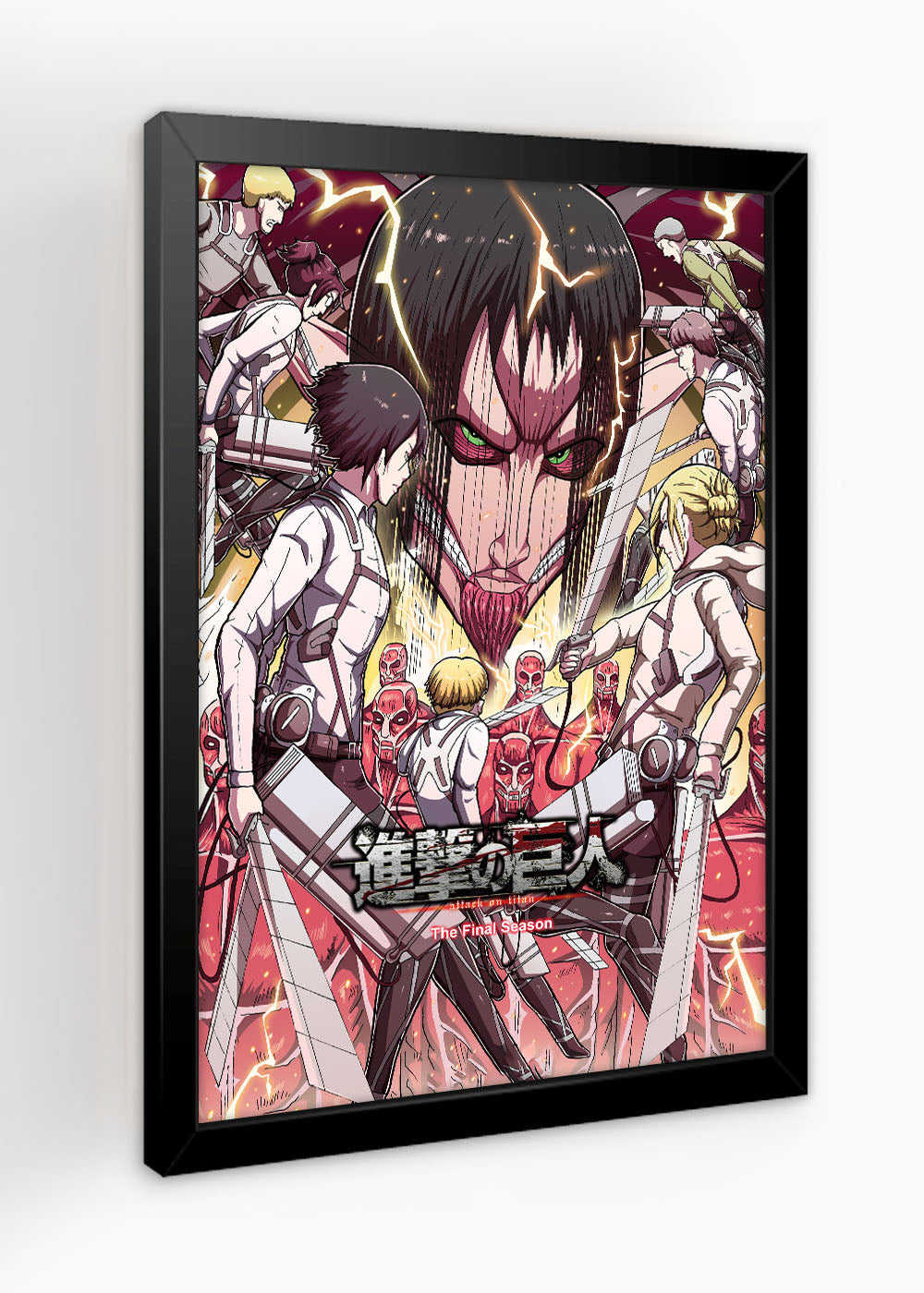 Quadro Decorativo Attack on Titan - Anime - Com vidro
