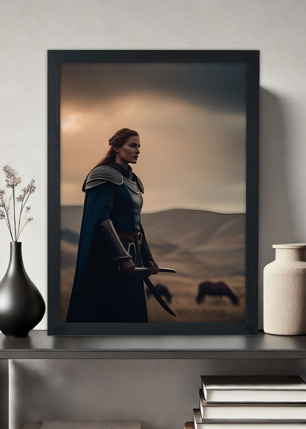 Quadro Decorativo Deusa Hel - Mitologia - Com vidro