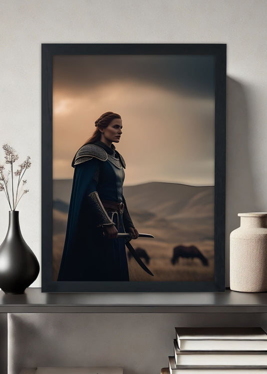 Quadro Decorativo Deusa Hel - Mitologia - Com vidro