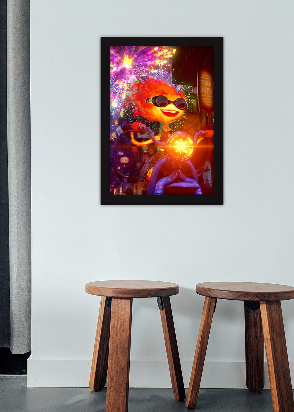 Quadro Fogo e a agua o filme - Com vidro