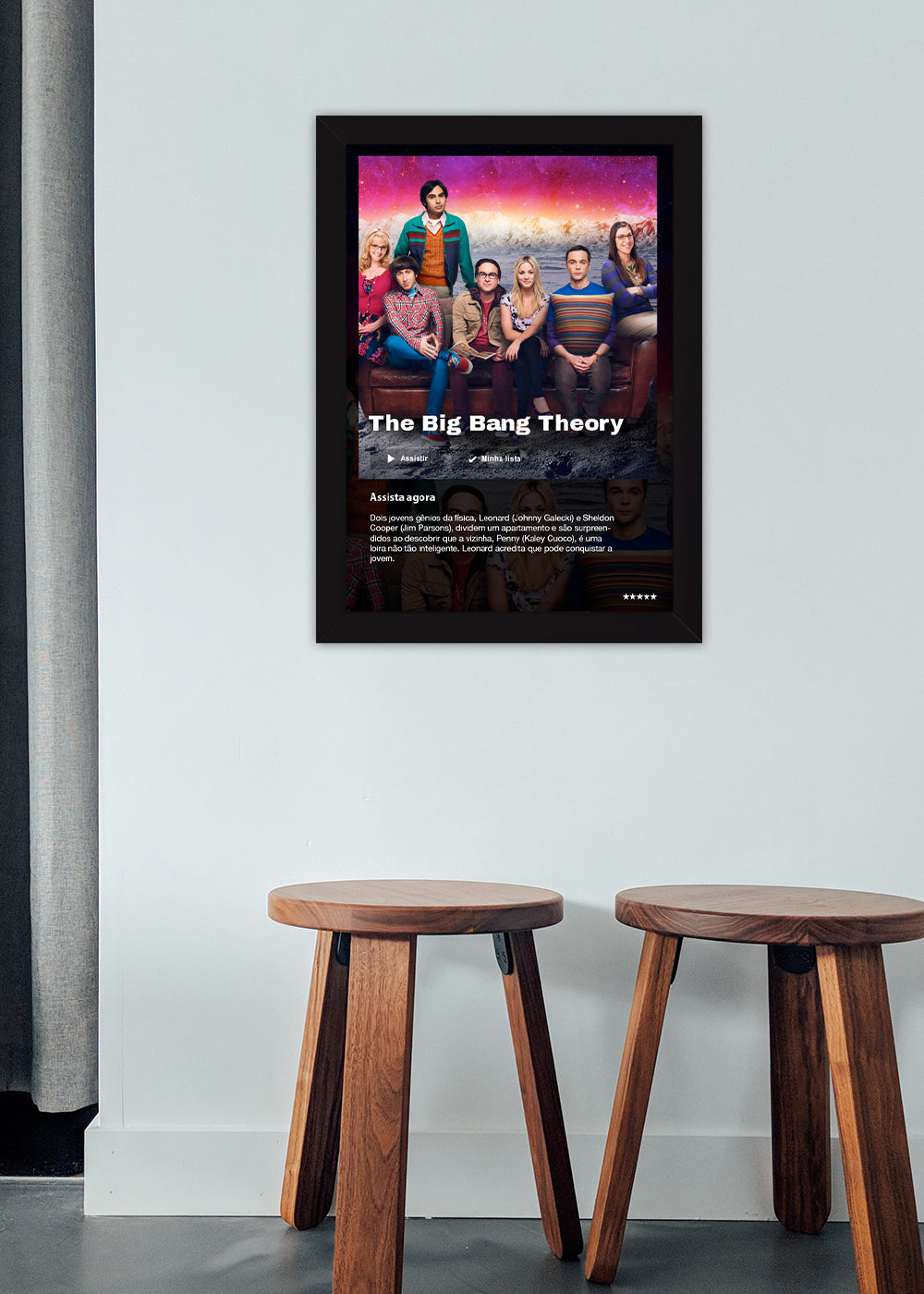 Quadro Decorativo The Big Bang Theory - Com vidro