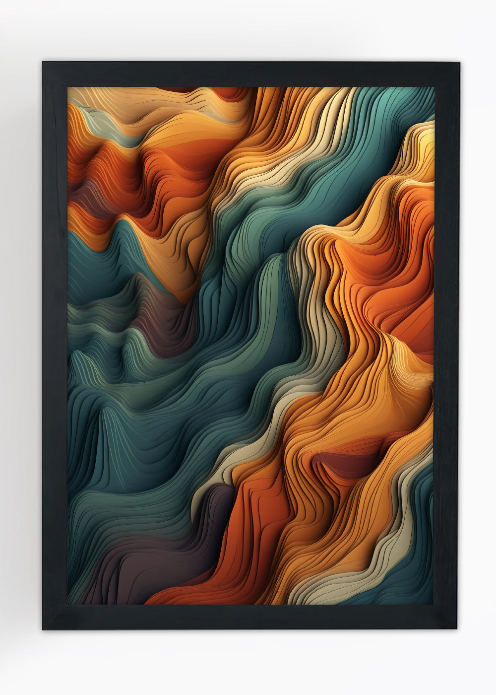 Quadro Decorativo Arte abstrata - Com vidro