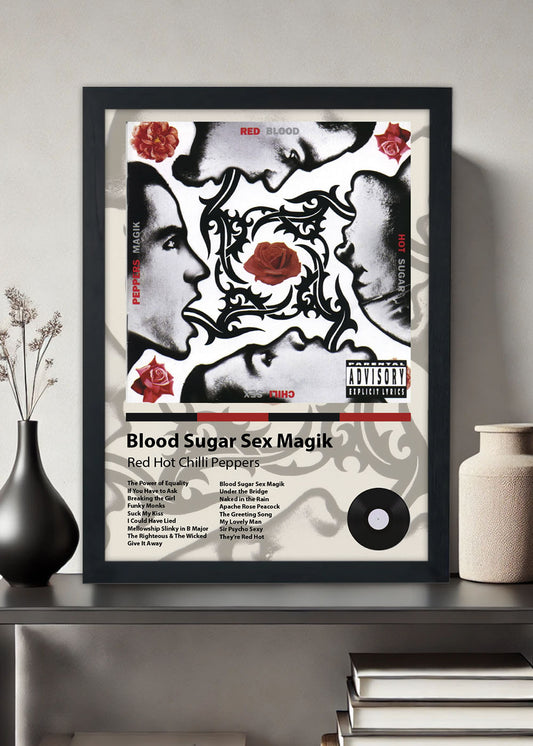 Quadro Blood Sugar... - Red Hot Chili Peppers - Com vidro