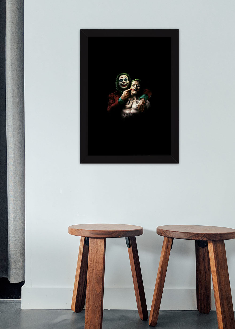 Quadro Decorativo Coringa x Coringa DC - Com vidro