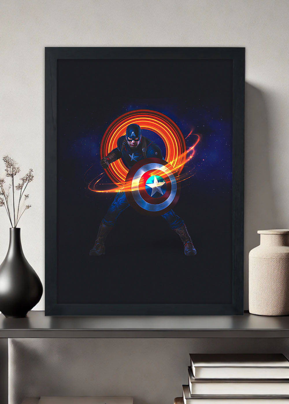 Quadro Decorativo Capitão America - Marvel - Com vidro