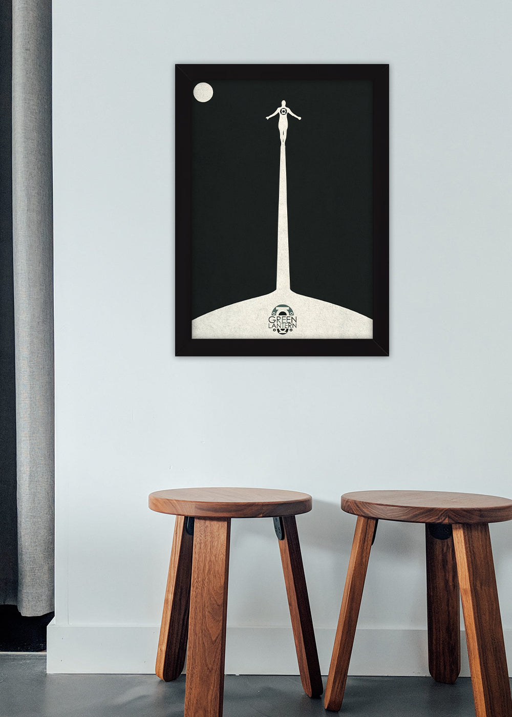 Quadro Decorativo Lanterna verde - Com vidro