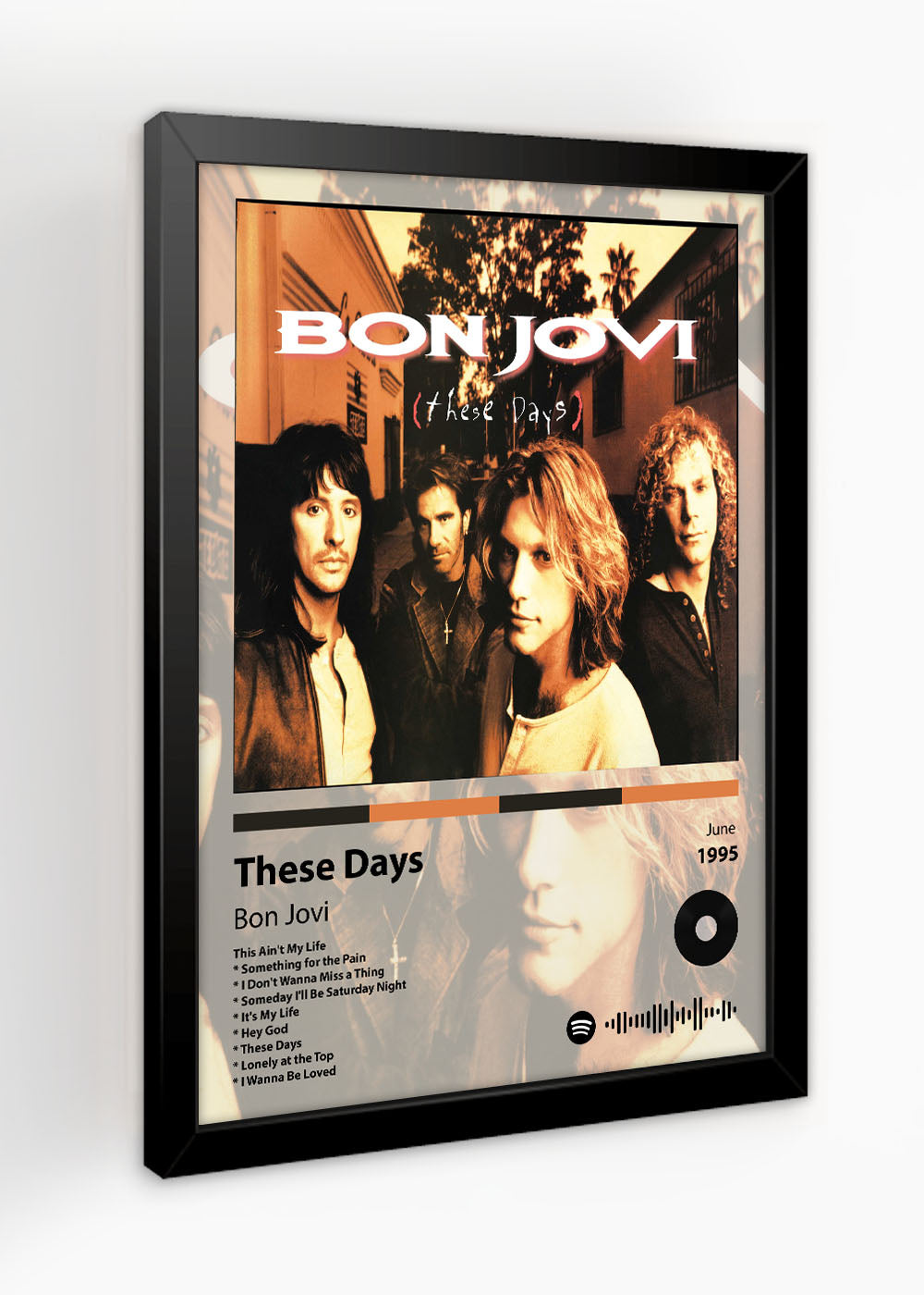 Quadro These Days - Bon Jovi - Com vidro