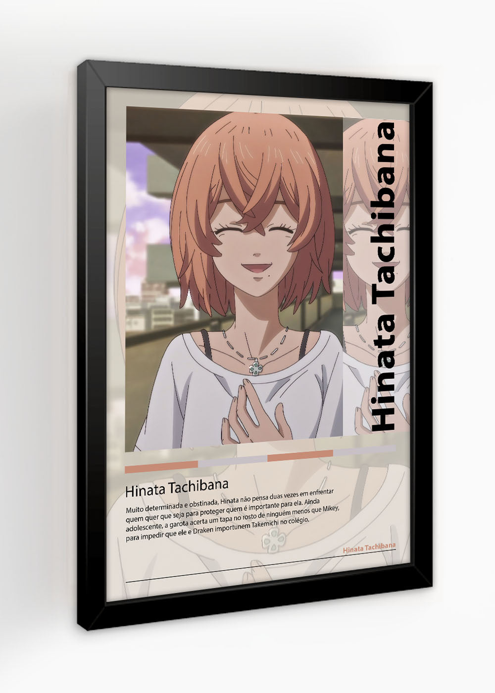 Quadro Decorativo Hinata Tachibana Tokyo Revengers Com vidro