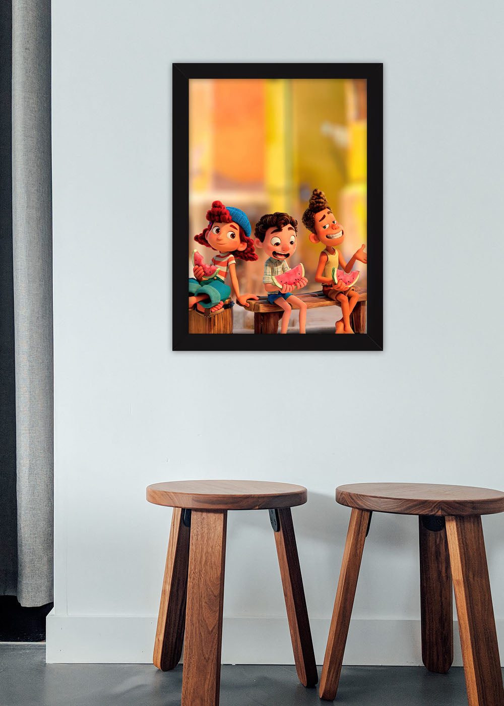 Quadro Decorativo Luca e seus amigos - Com vidro