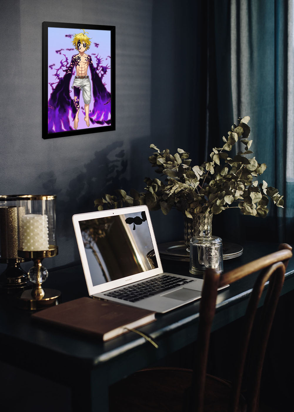 Quadro Decorativo Meliodas Descontrolado - Com vidro