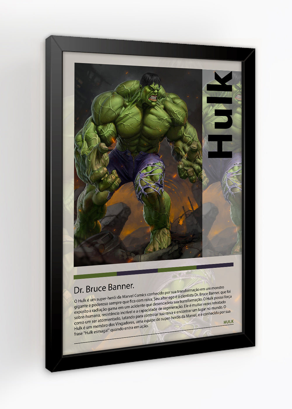 Quadro Hulk a serie - Com vidro