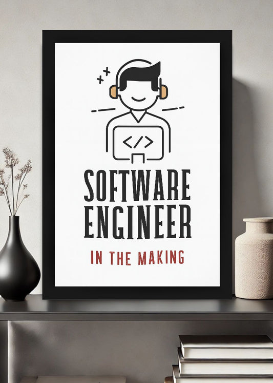 Quadro Geek Software Engineer Com Vidro e Moldura.png