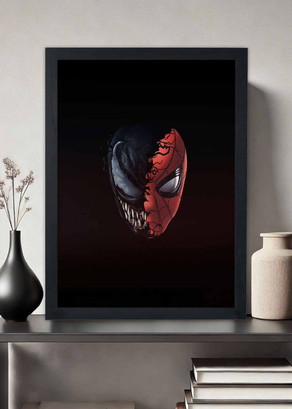 Quadro Decorativo Venom x Homem aranha - Com vidro