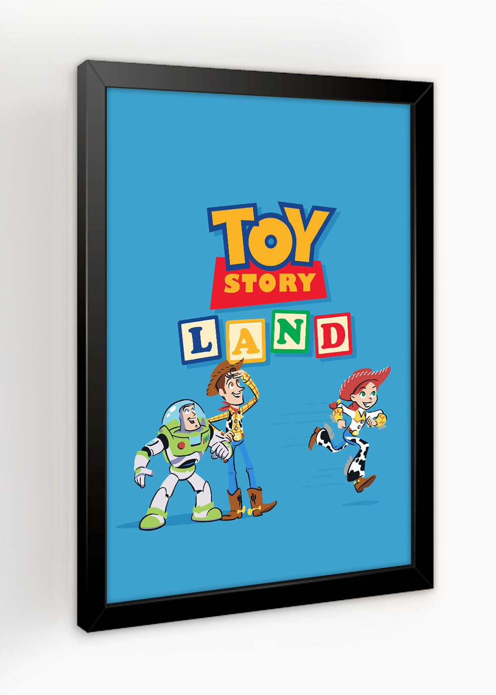 Quadro Decorativo Toy Story Land - Com vidro