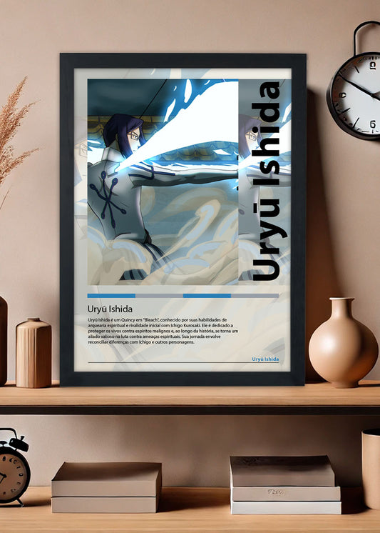 Quadro  Ury? Ishida - Bleach - Com vidro