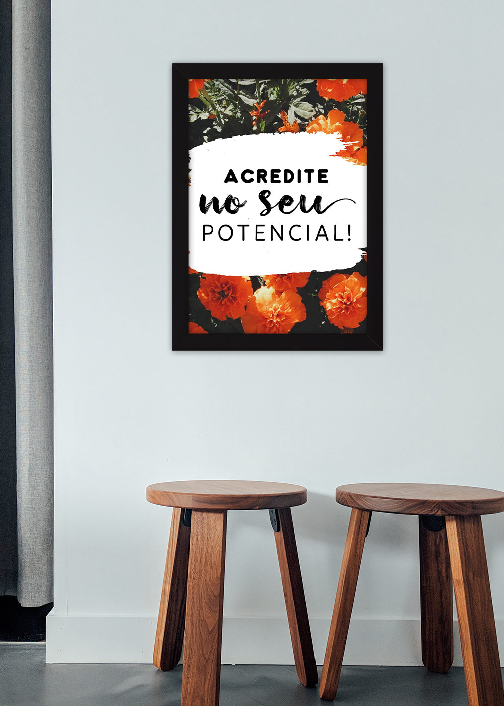 Quadro Decorativo Acredite no seu potencial - Com vidro