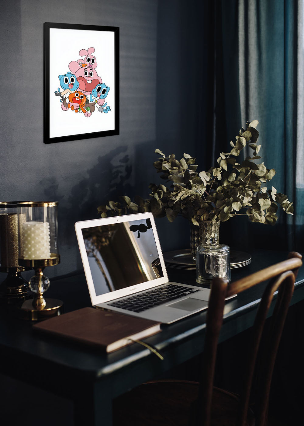 Quadro Decorativo A Familia de Gumball - Com vidro