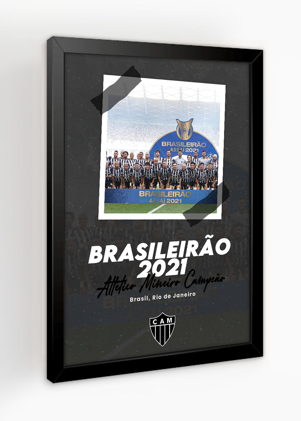 Quadro Campeão Brasileiro 2021 - Com vidro