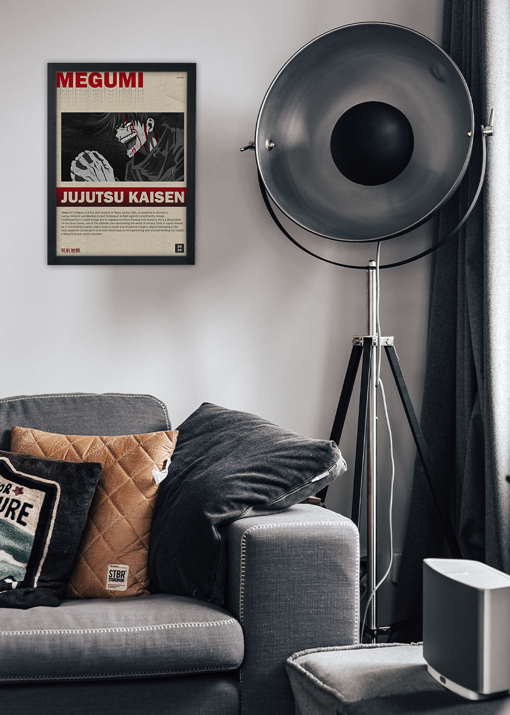 Quadro Decorativo Megumi Fushiguro - Com vidro