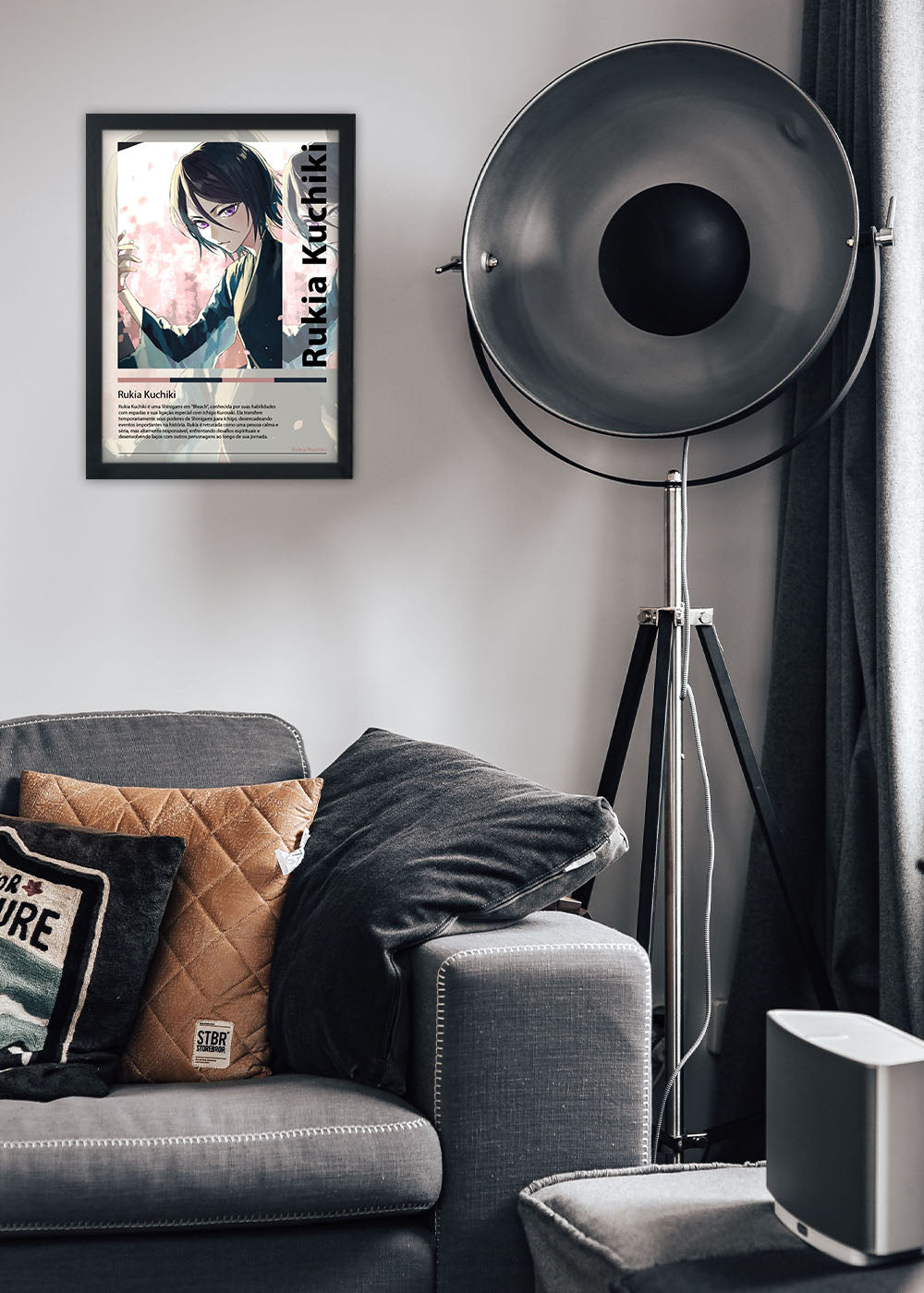 Quadro Rukia Kuchiki - Bleach - Com vidro