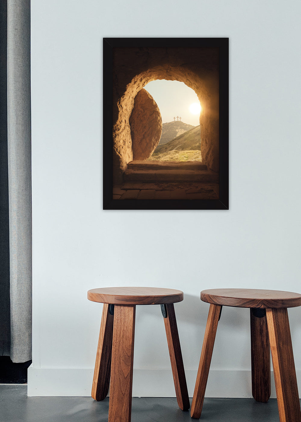 Quadro Renascimento de deus - religioso - Com vidro