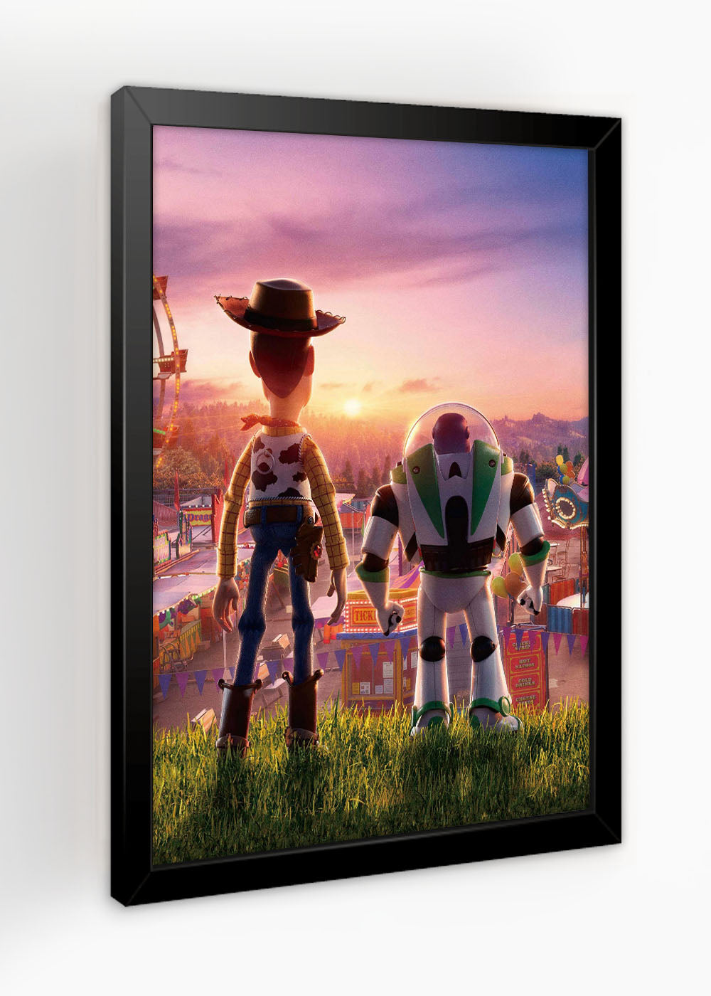 Quadro Decorativo Woody e Buzz - Com vidro