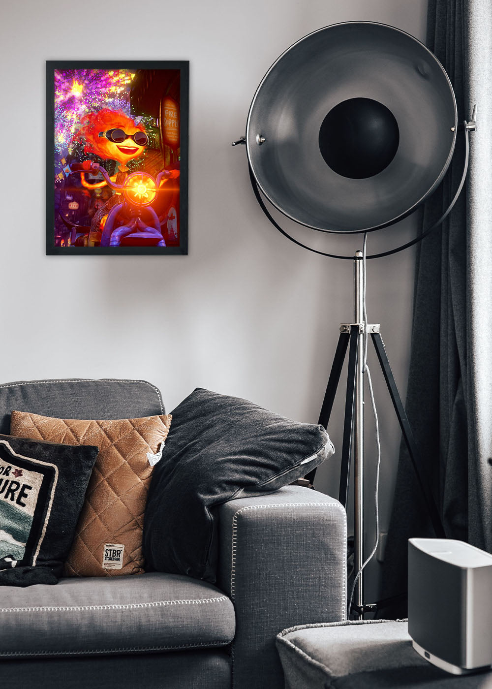 Quadro Fogo e a agua o filme - Com vidro