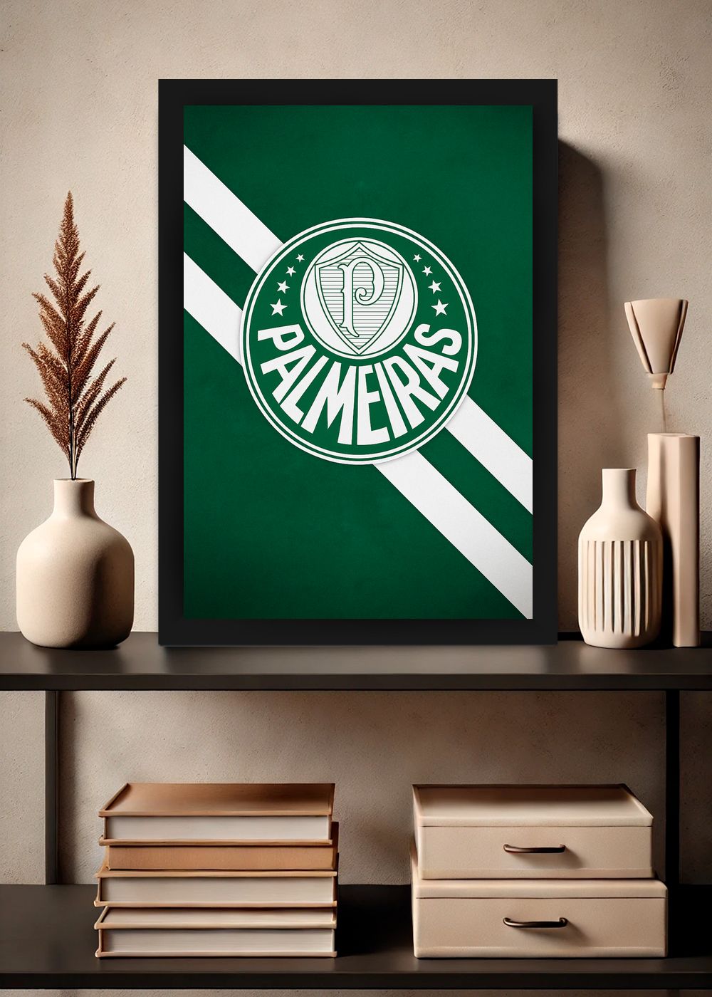 Quadro Com Vidro Palmeiras O Maior com Moldura