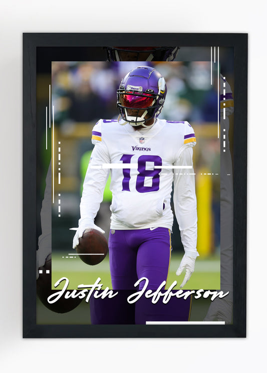 Quadro Decorativo Justin Jefferson