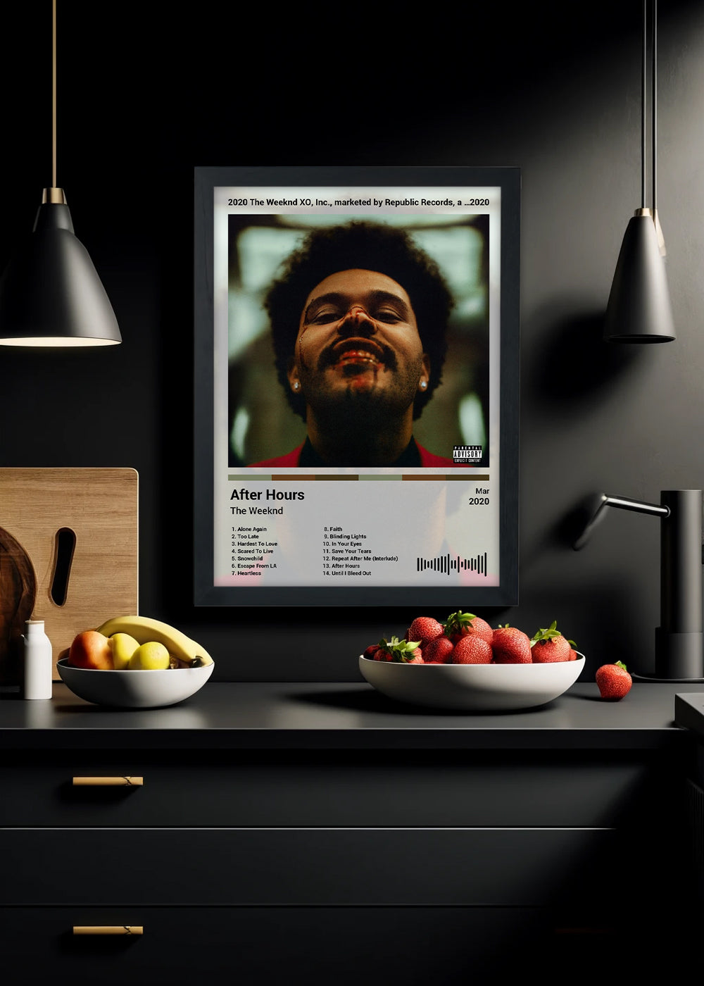 Quadro The Weeknd - After Hours (Light) - Com Vidro