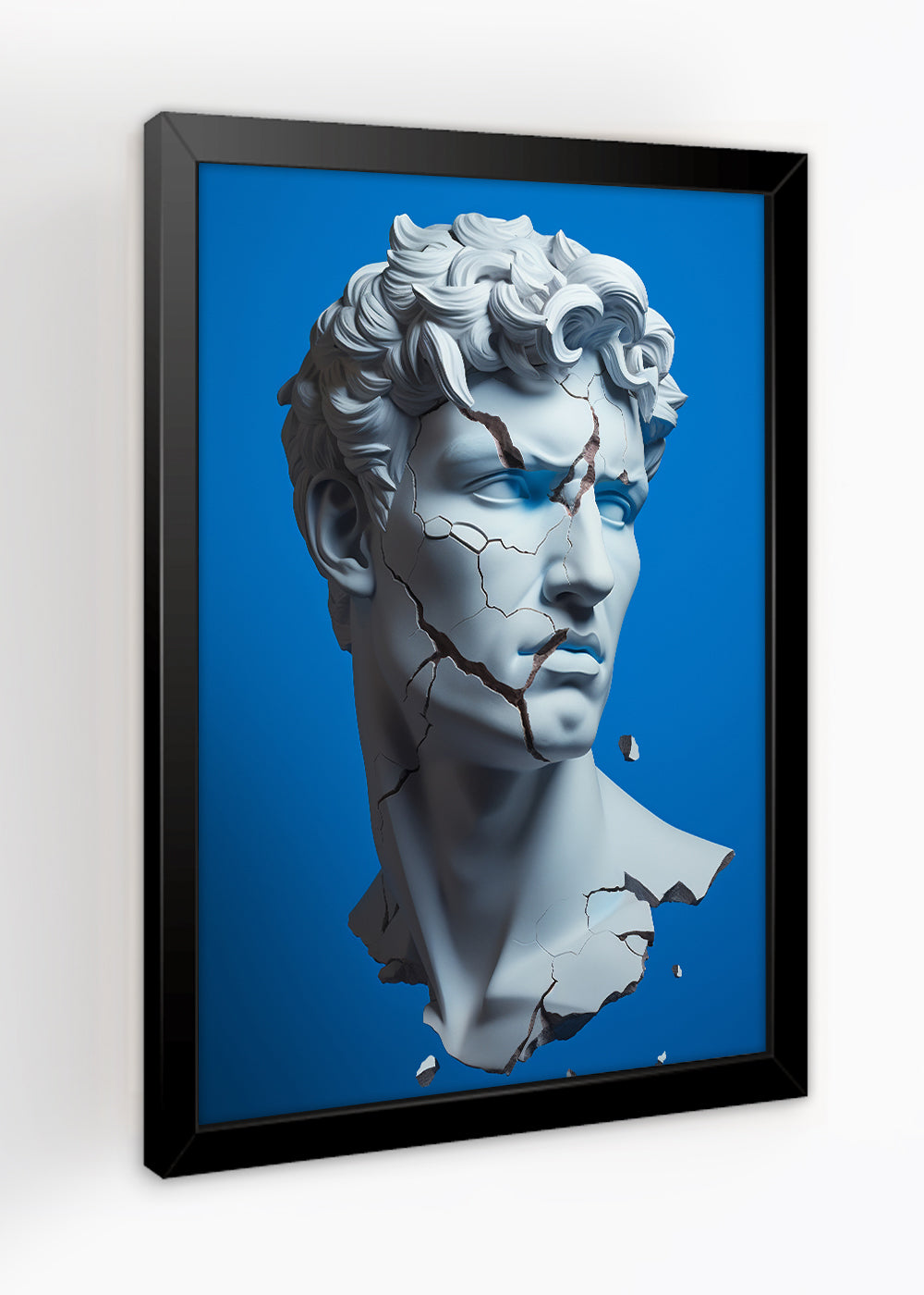 Quadro Decorativo Homem de pedra quebrado - Com vidro