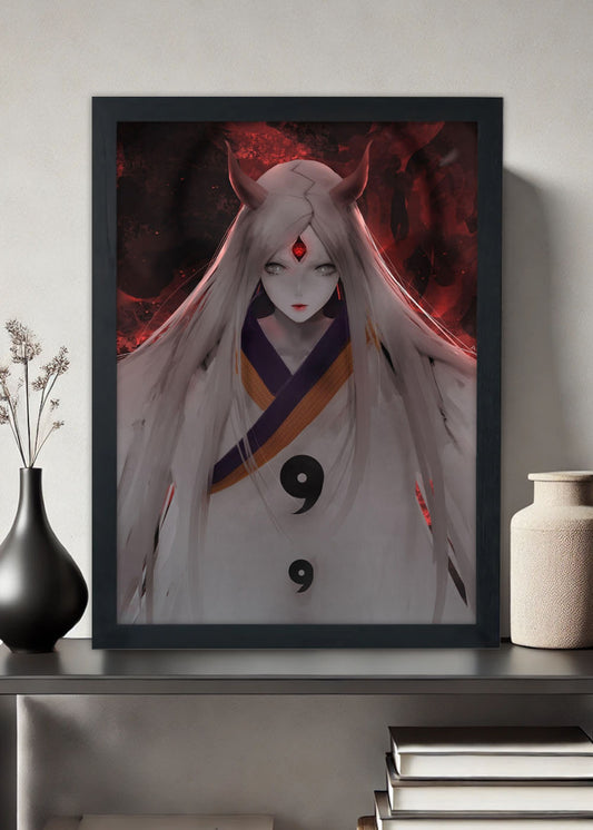 Quadro Decorativo Kaguya Ootsutsuki - Com vidro