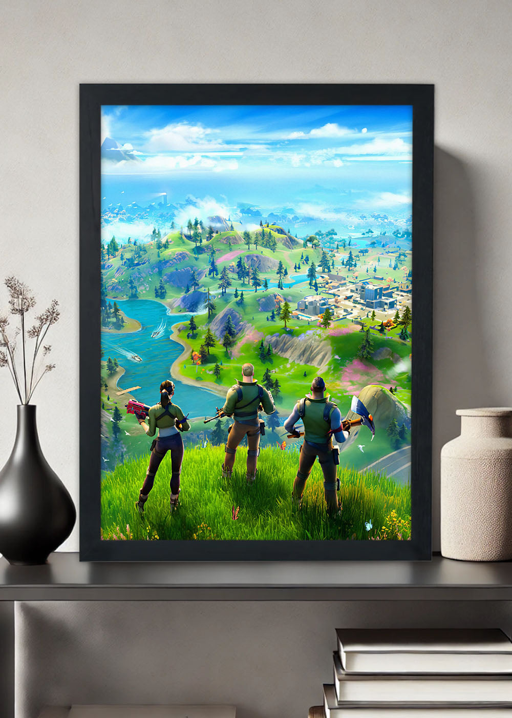 Quadro Fortnite O jogo - Com vidro