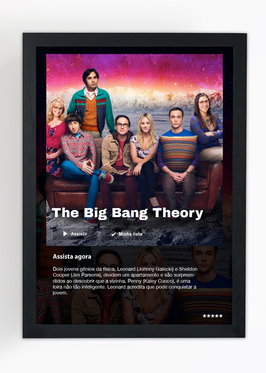 Quadro Decorativo The Big Bang Theory - Com vidro