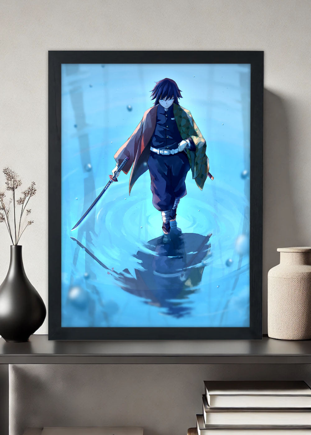 Quadro Decorativo Demon Slayer - Giyu Tomioka - Com vidro