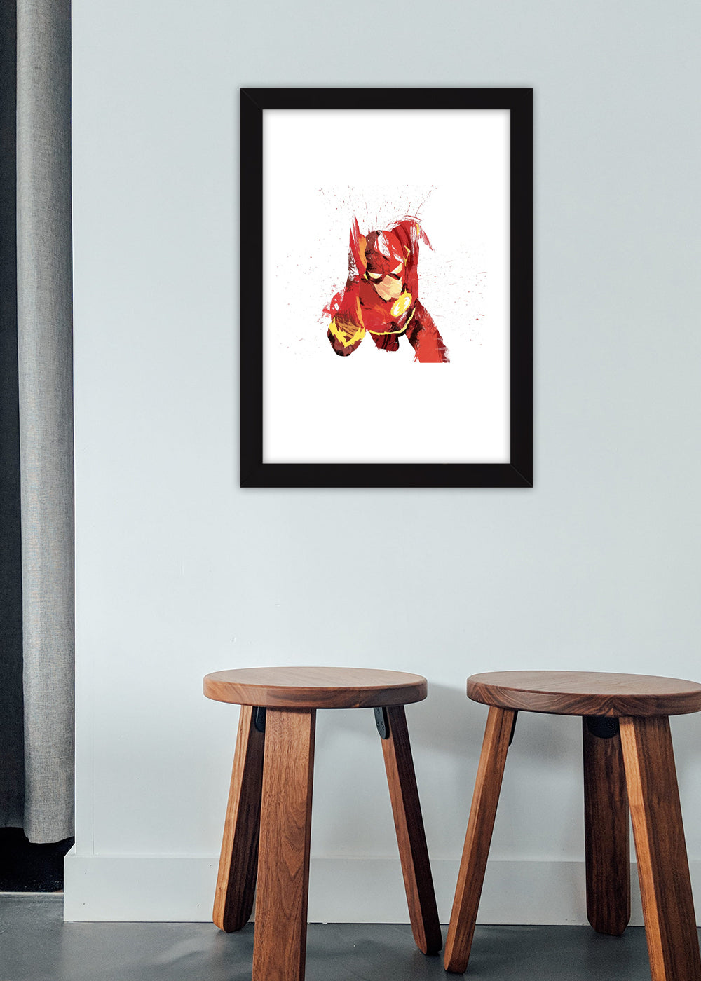 Quadro The Flash corrida - Com vidro