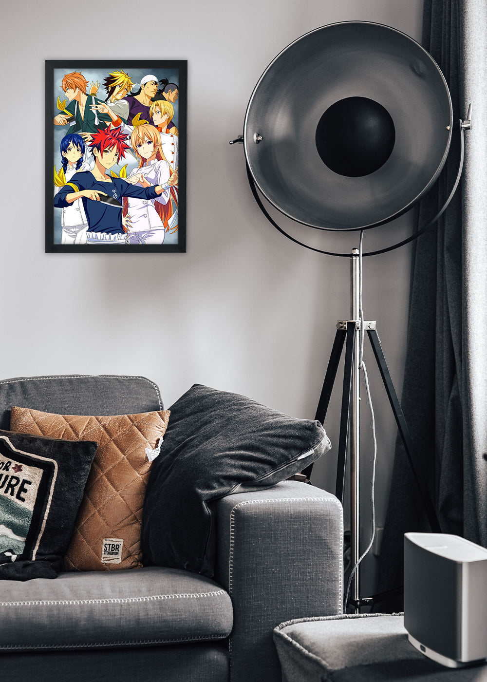 Quadro Food Wars! Shokugeki no Soma - Com vidro