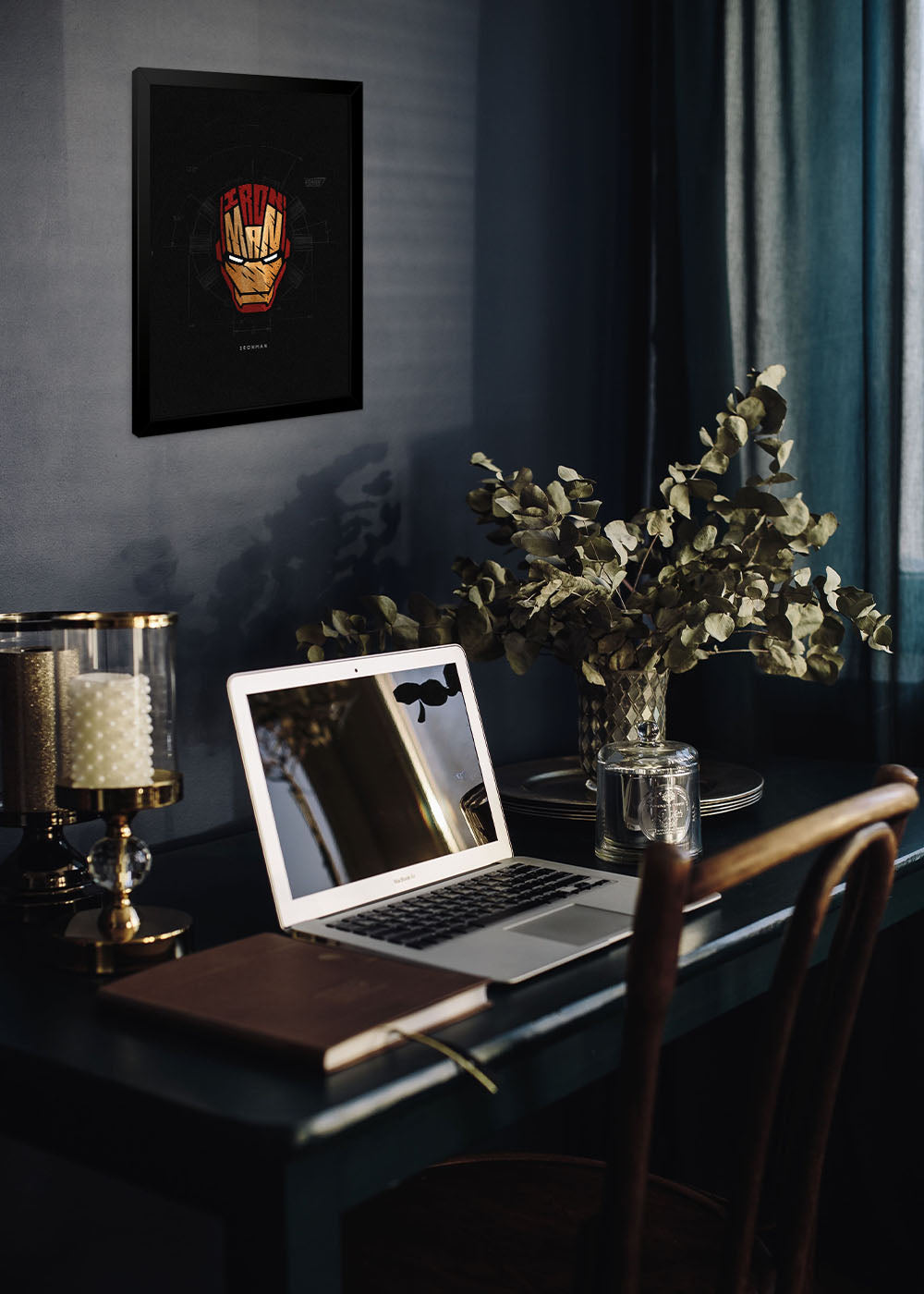 Quadro Heroi Marvel - Homem de Ferro - Com vidro