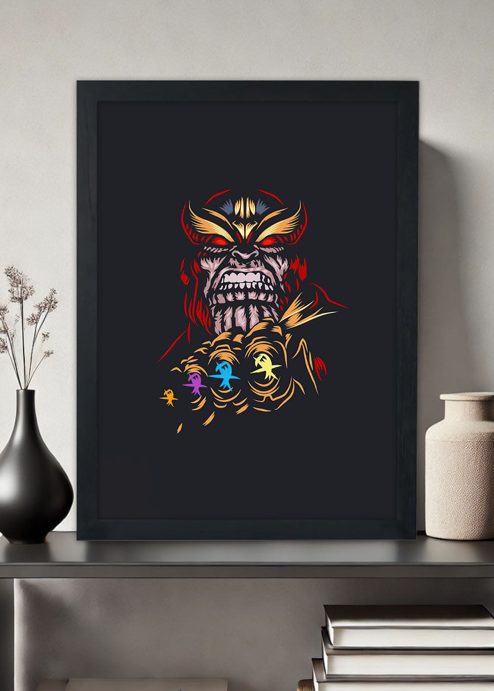 Quadro Decorativo Thanos - Marvel - Com vidro