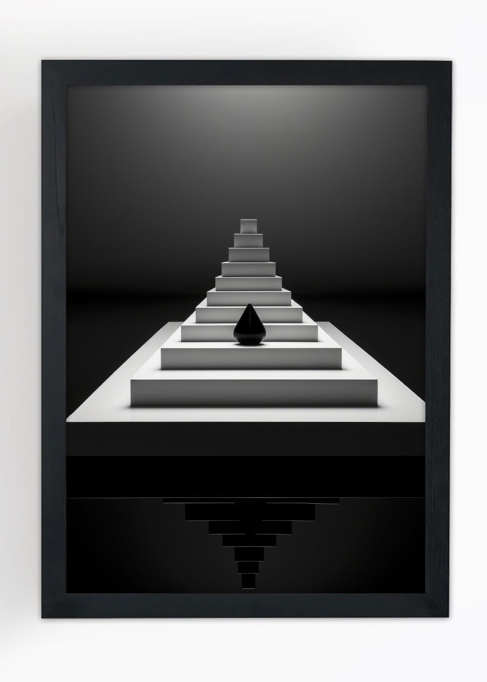 Quadro Decorativo Arte de escadas Abstrata - Com vidro